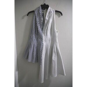 Adam Lippes Asymmetrical Striped Halter Top